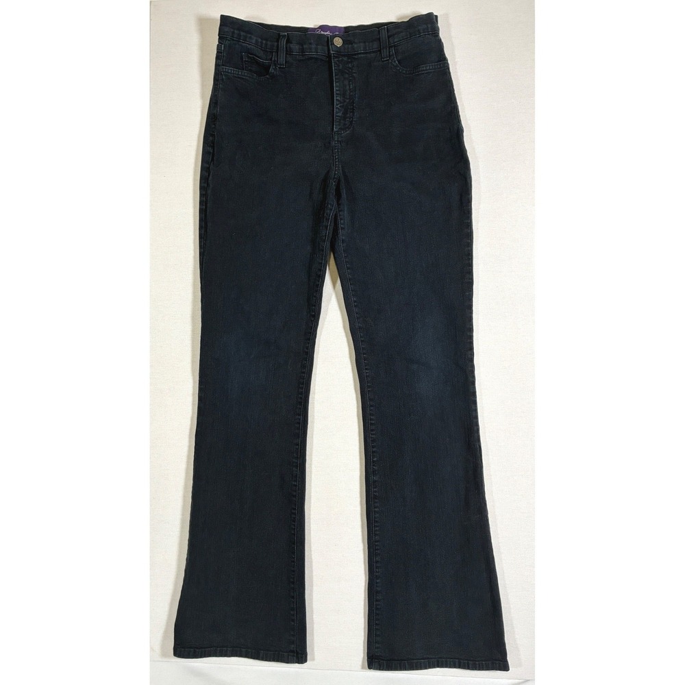NYDJ Womens 14 Black Bootcut Jeans Lift Tuck Stretch Denim Made in USA